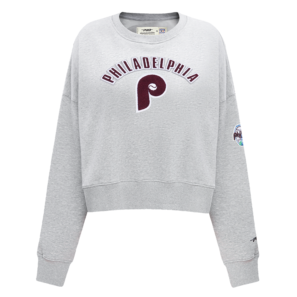 SUDADERA DE CUELLO REDONDO MLB PHILADELPHIA PHILLIES CLASSIC ESSENTIALS PARA MUJER