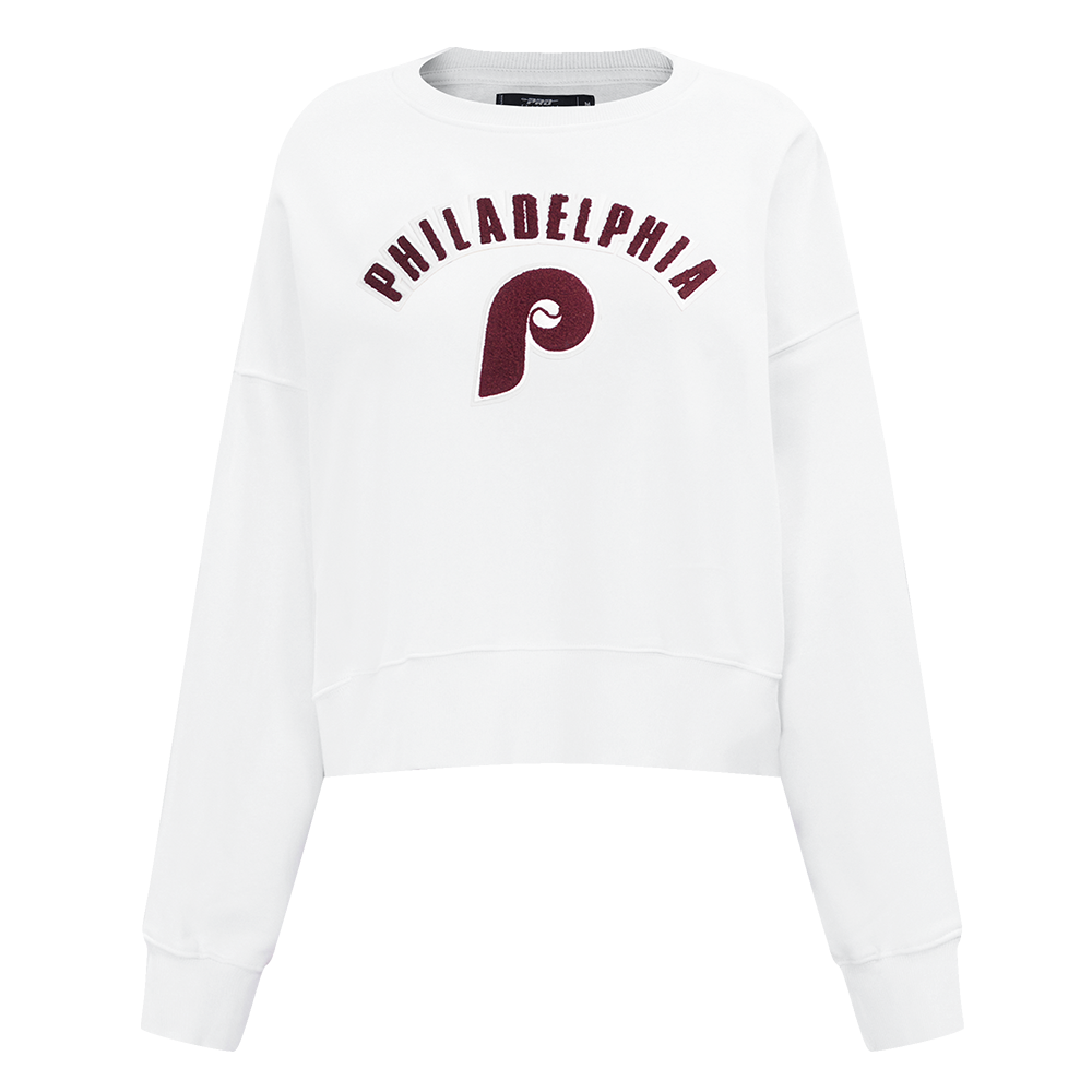 SUDADERA DE CUELLO REDONDO MLB PHILADELPHIA PHILLIES CLASSIC ESSENTIALS PARA MUJER