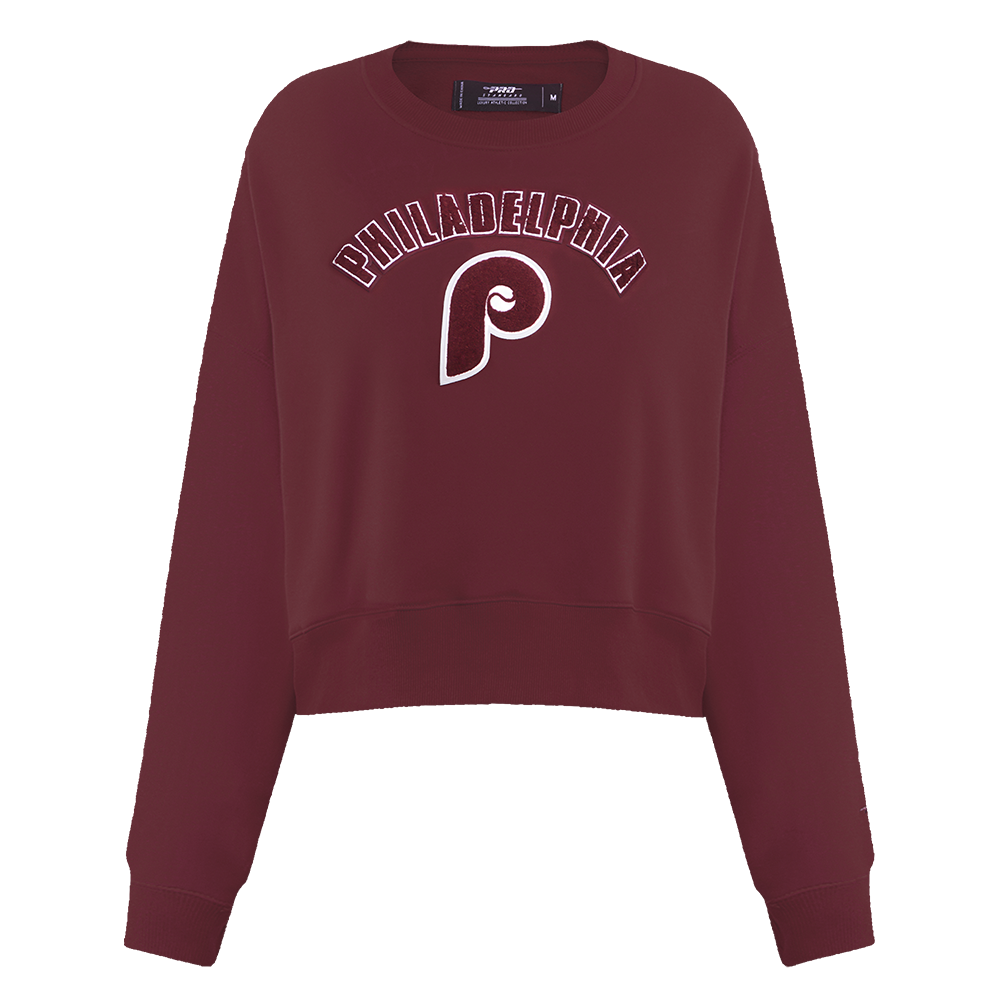 SUDADERA DE CUELLO REDONDO MLB PHILADELPHIA PHILLIES CLASSIC ESSENTIALS PARA MUJER