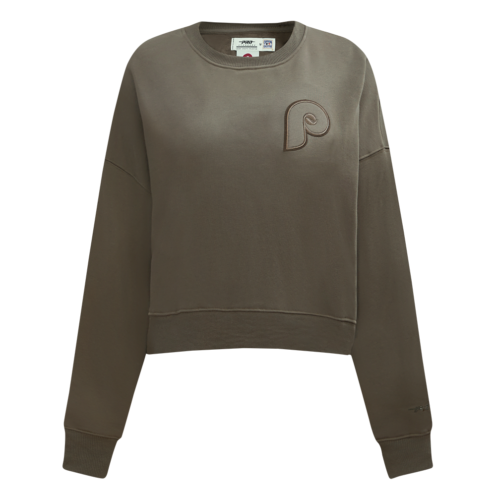 SUDADERA DE CUELLO REDONDO MLB PHILADELPHIA PHILLIES NEUTRAL PARA MUJER