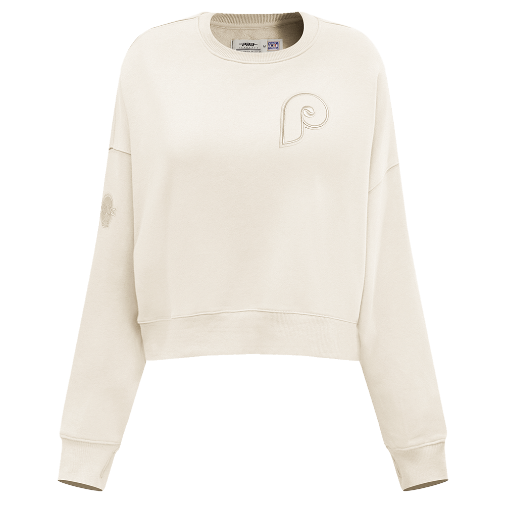 SUDADERA DE CUELLO REDONDO MLB PHILADELPHIA PHILLIES NEUTRAL PARA MUJER