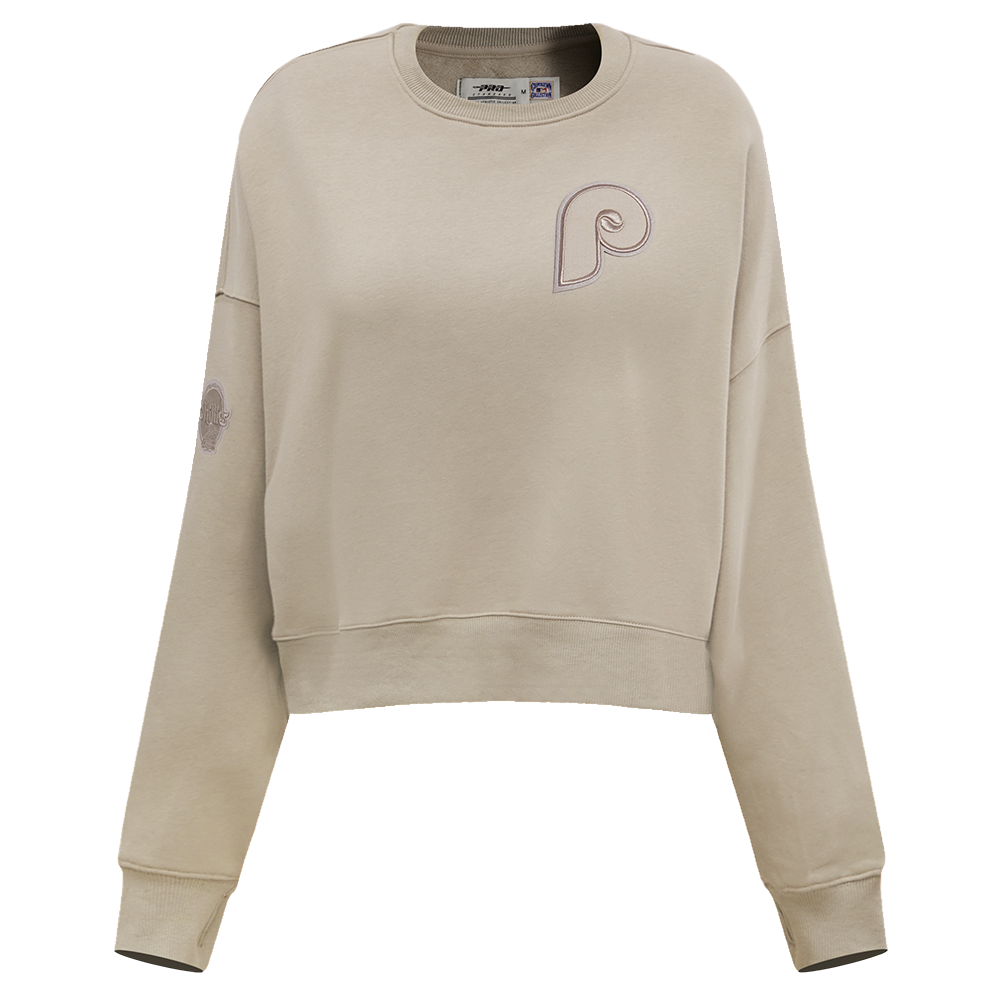 SUDADERA DE CUELLO REDONDO MLB PHILADELPHIA PHILLIES NEUTRAL PARA MUJER