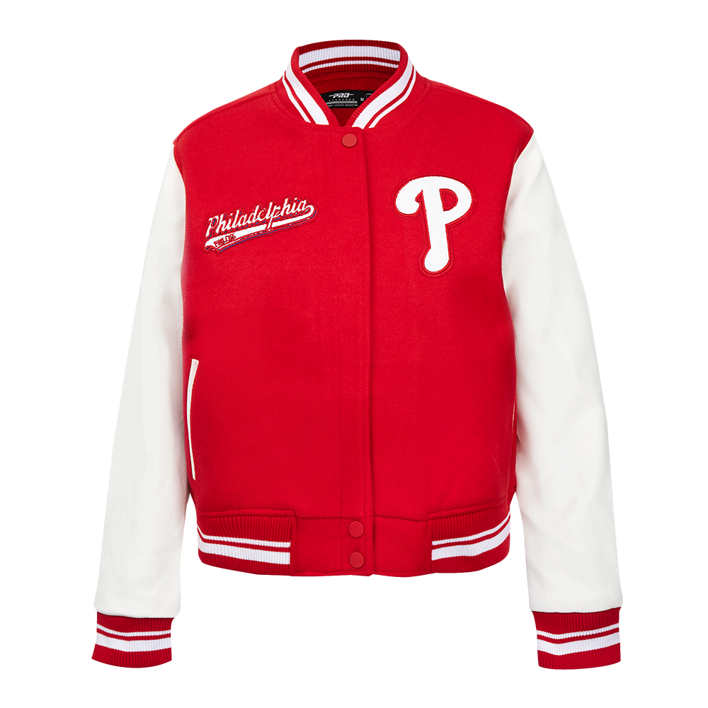 CHAMARRA UNIVERSITARIA MLB PHILADELPHIA PHILLIES  PARA MUJER