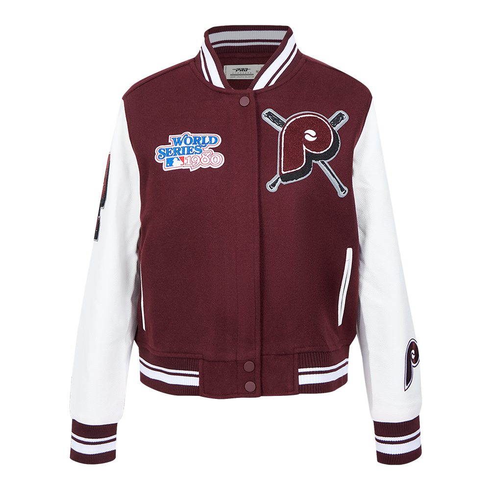 CHAMARRA UNIVERSITARIA MLB PHILADELPHIA PHILLIES MASH UP PARA MUJER