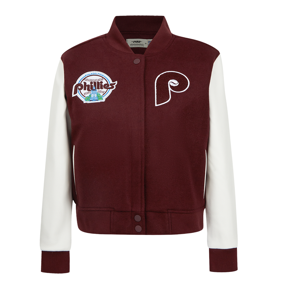 CHAMARRA UNIVERSITARIA MLB PHILADELPHIA PHILLIES CLASSIC CHENILLE PARA MUJER
