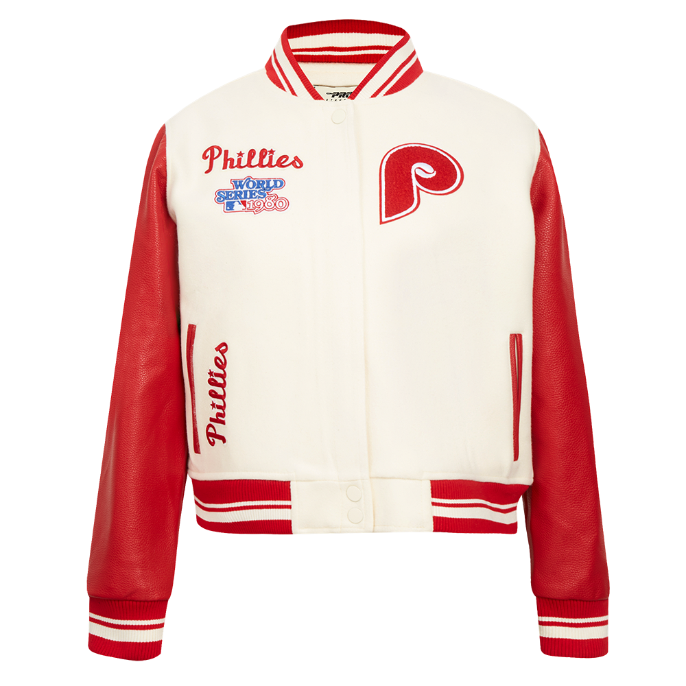 CHAMARRA UNIVERSITARIA MLB PHILADELPHIA PHILLIES RETRO CLASSICS PARA MUJER