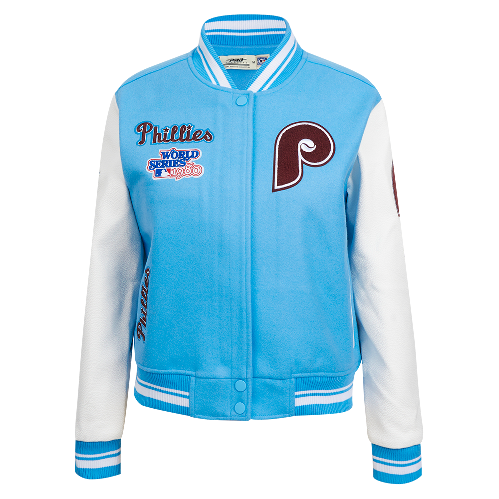 CHAMARRA UNIVERSITARIA MLB PHILADELPHIA PHILLIES RETRO CLASSICS PARA MUJER