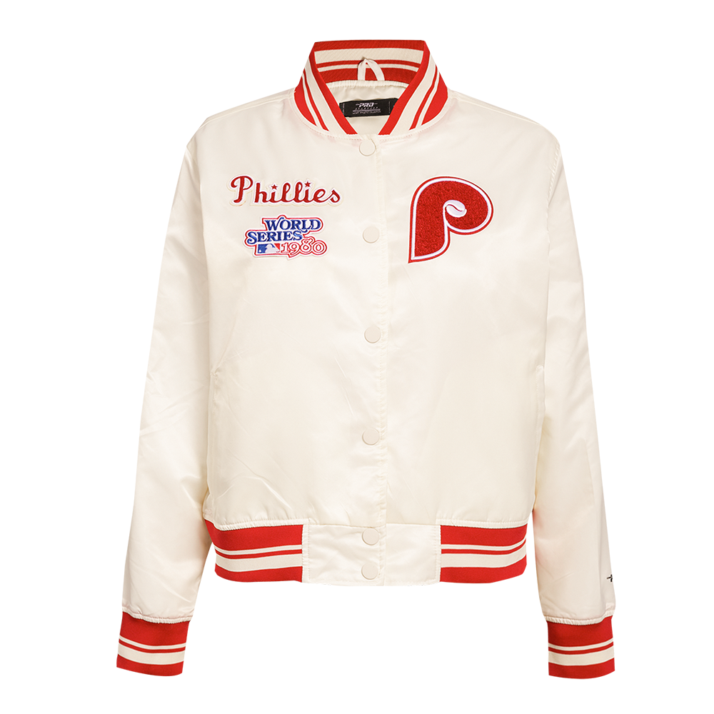 CHAMARRA DE SATÍN MLB PHILADELPHIA PHILLIES RETRO CLASSICS PARA MUJER