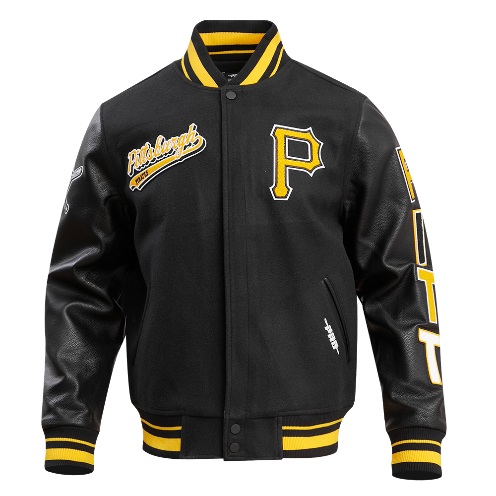 CHAMARRA UNIVERSITARIA MLB PITTSBURGH PIRATES SCRIPT TAIL