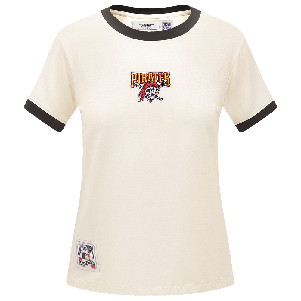 MANGA CORTA CROP MLB PITTSBURGH PIRATES PINSTRIPE RETRO CLASSIC PARA MUJER
