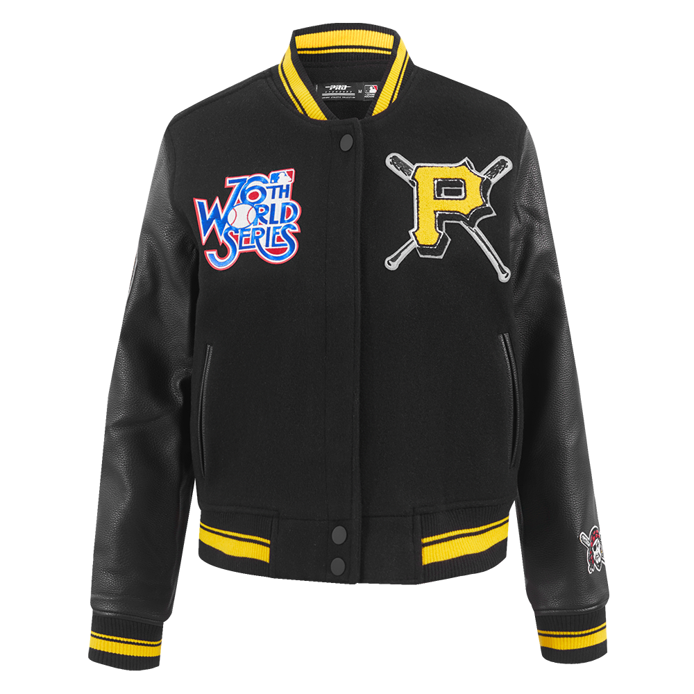 CHAMARRA UNIVERSITARIA MLB PITTSBURGH PIRATES MASH UP PARA MUJER