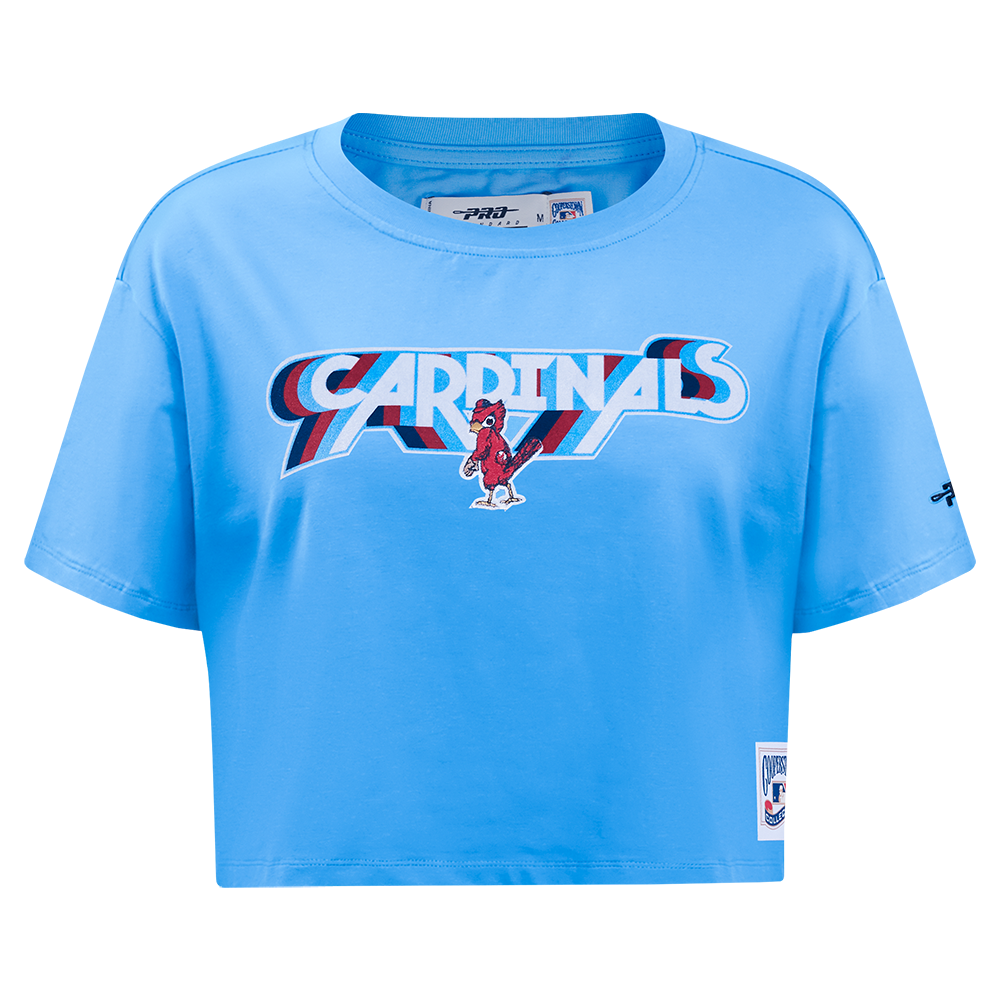 MANGA CORTA CROP MLB ST. LOUIS CARDINALS RETRO ELEVATION PARA MUJER