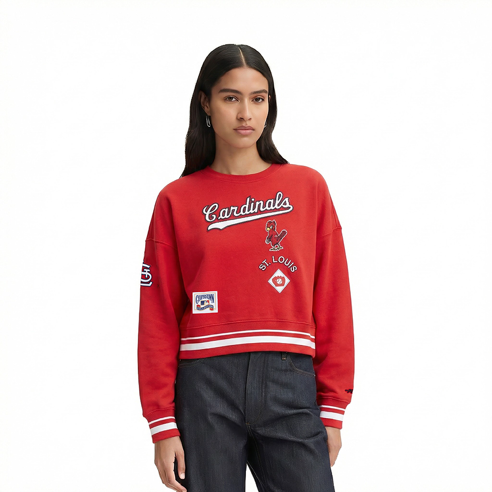 SUDADERA DE CUELLO REDONDO MLB ST. LOUIS CARDINALS RETRO CLASSICS PARA MUJER