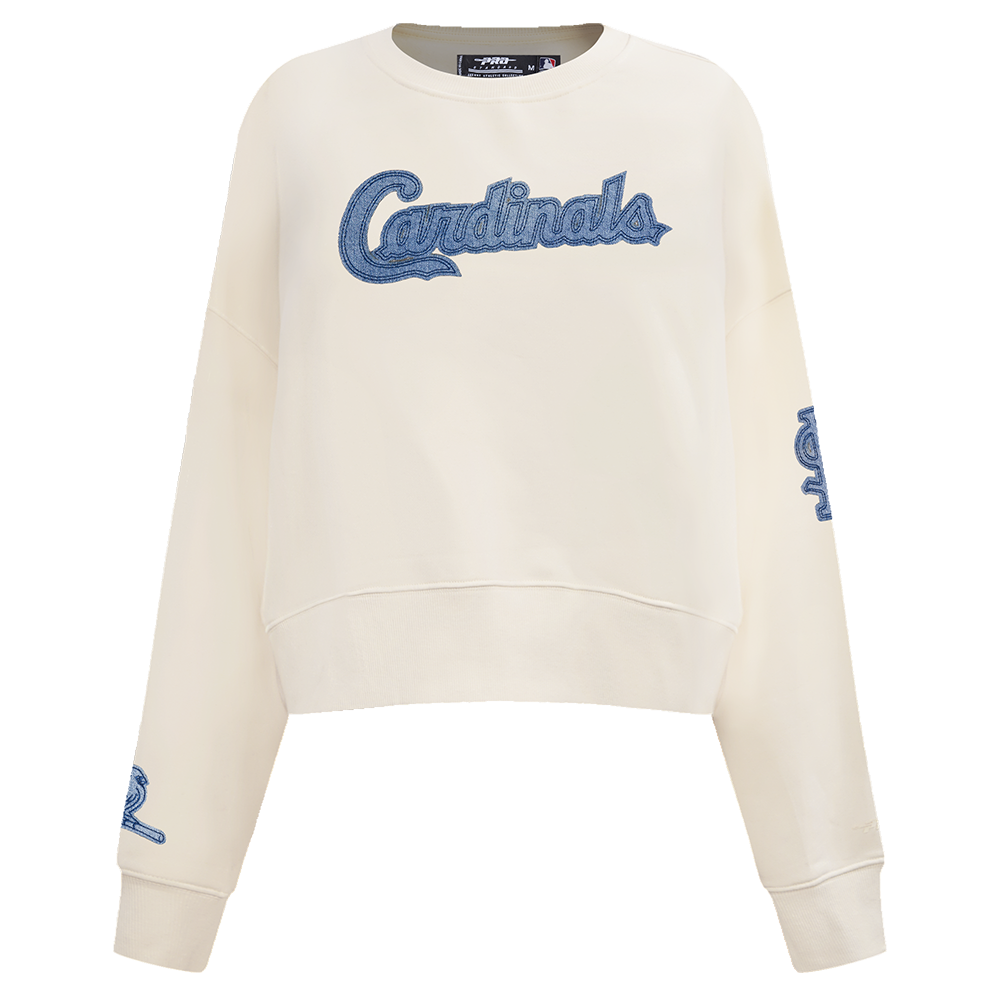 SUDADERA DE CUELLO REDONDO MLB ST. LOUIS CARDINALS VARSITY BLUES PARA MUJER