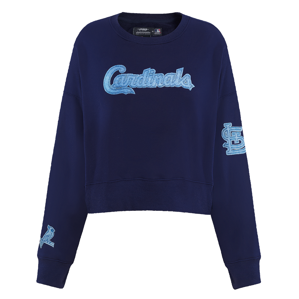 SUDADERA DE CUELLO REDONDO MLB ST. LOUIS CARDINALS VARSITY BLUES PARA MUJER