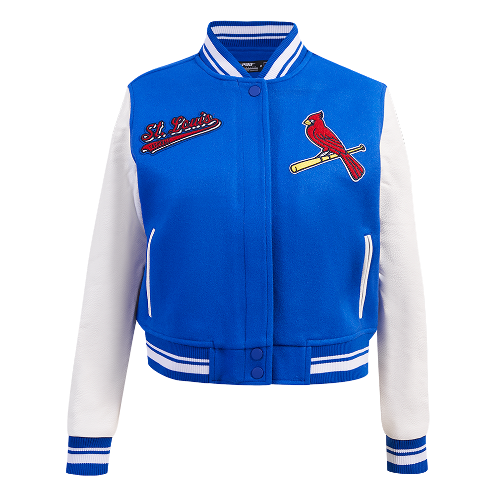 CHAMARRA UNIVERSITARIA MLB ST. LOUIS CARDINALS SCRIPT TAIL PARA MUJER