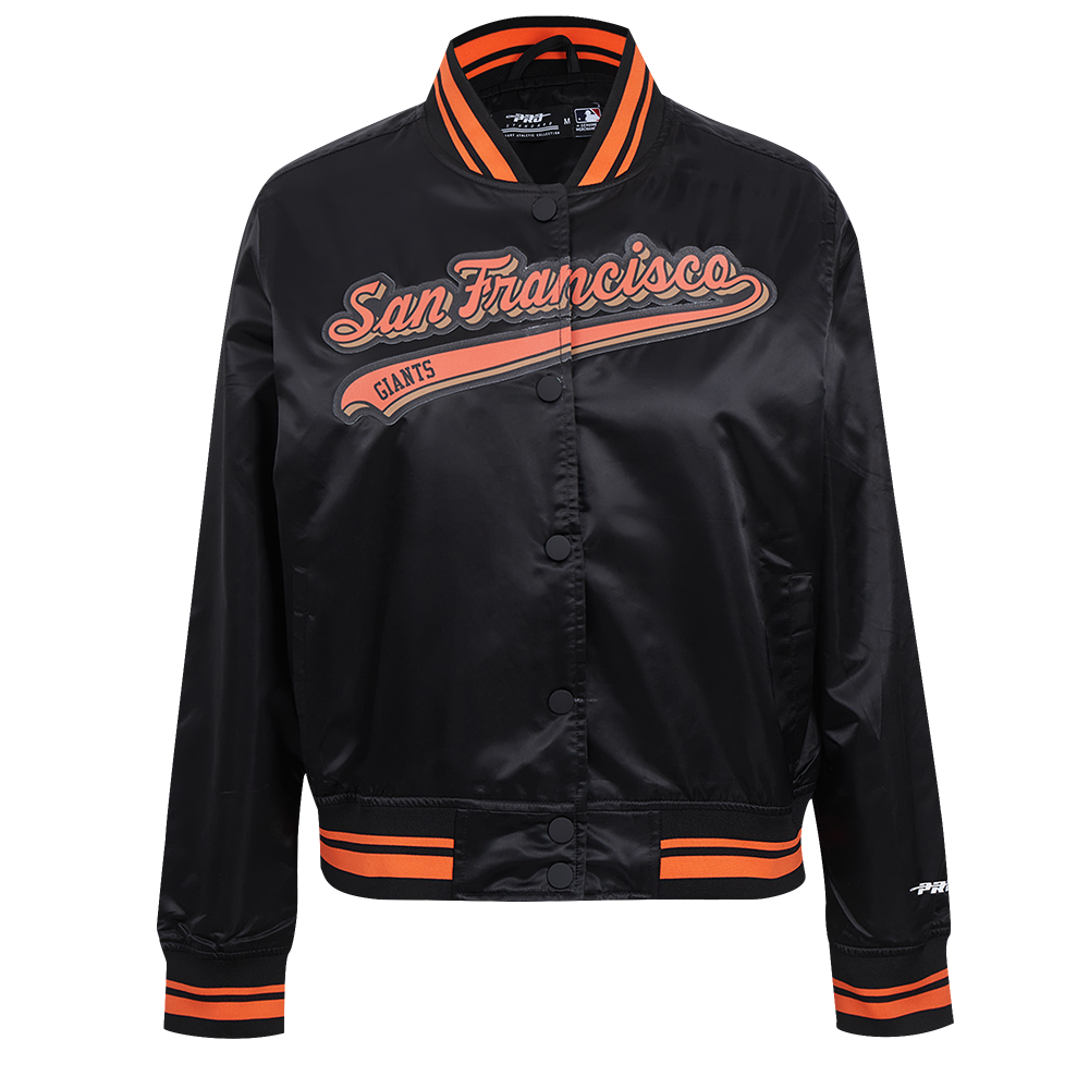 CHAMARRA DE SATÍN MLB SAN FRANCISCO GIANTS SCRIPT TAIL PARA MUJER