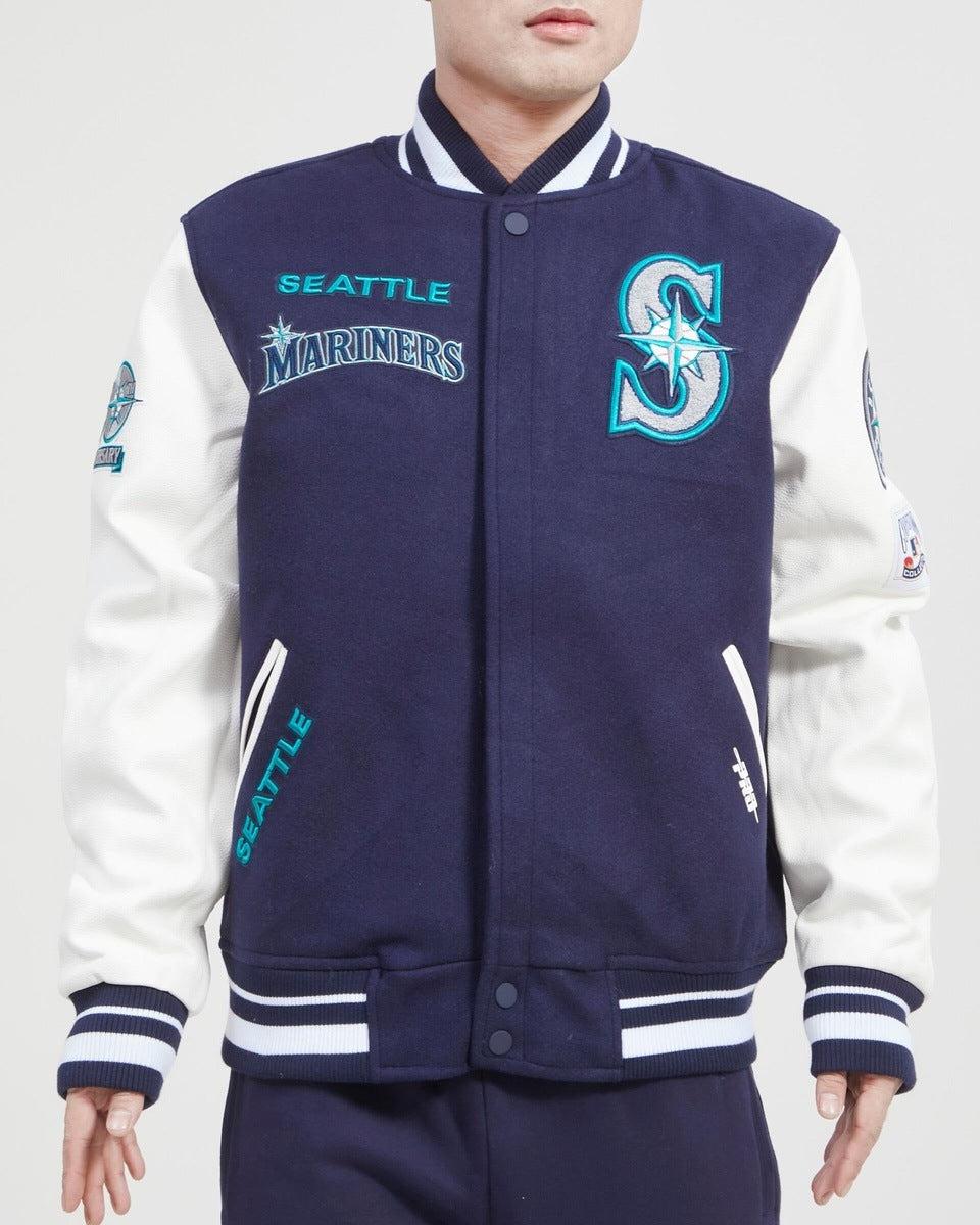 CHAMARRA UNIVERSITARIA MLB SEATTLE MARINERS RETRO CLASSICS