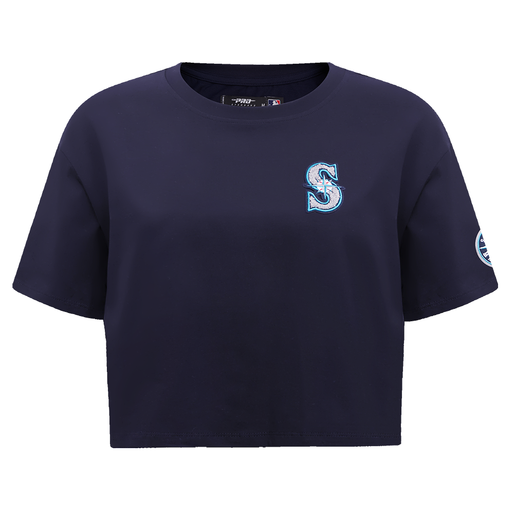MANGA CORTA CROP MLB SEATTLE MARINERS CLASSIC ESSENTIALS PARA MUJER