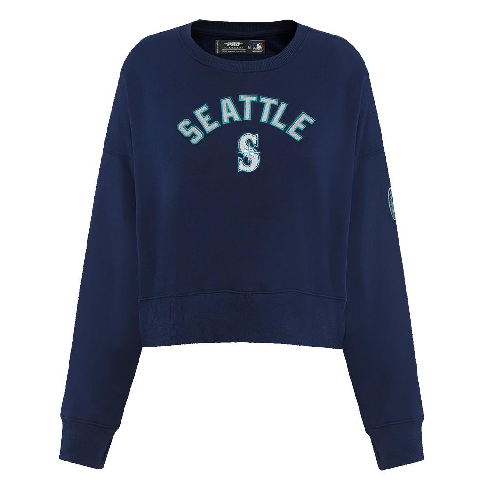 SUDADERA DE CUELLO REDONDO MLB SEATTLE MARINERS CLASSIC ESSENTIALS PARA MUJER