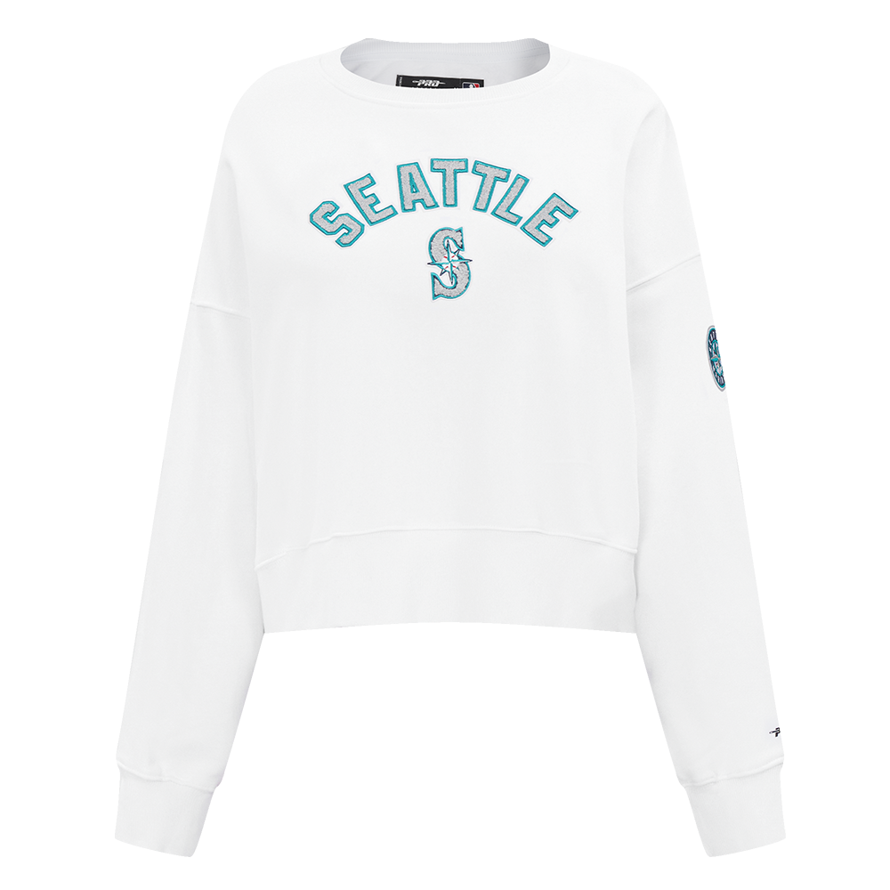 SUDADERA DE CUELLO REDONDO MLB SEATTLE MARINERS CLASSIC ESSENTIALS PARA MUJER