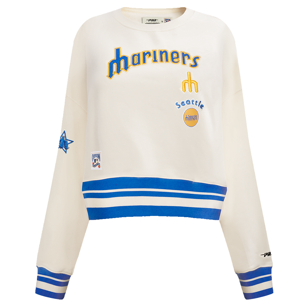 SUDADERA DE CUELLO REDONDO MLB SEATTLE MARINERS RETRO CLASSICS PARA MUJER