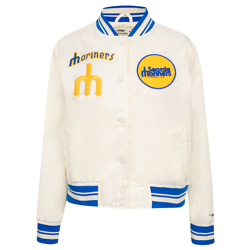 CHAMARRA DE SATÉN MLB SEATTLE MARINERS RETRO CLASSICS PARA MUJER