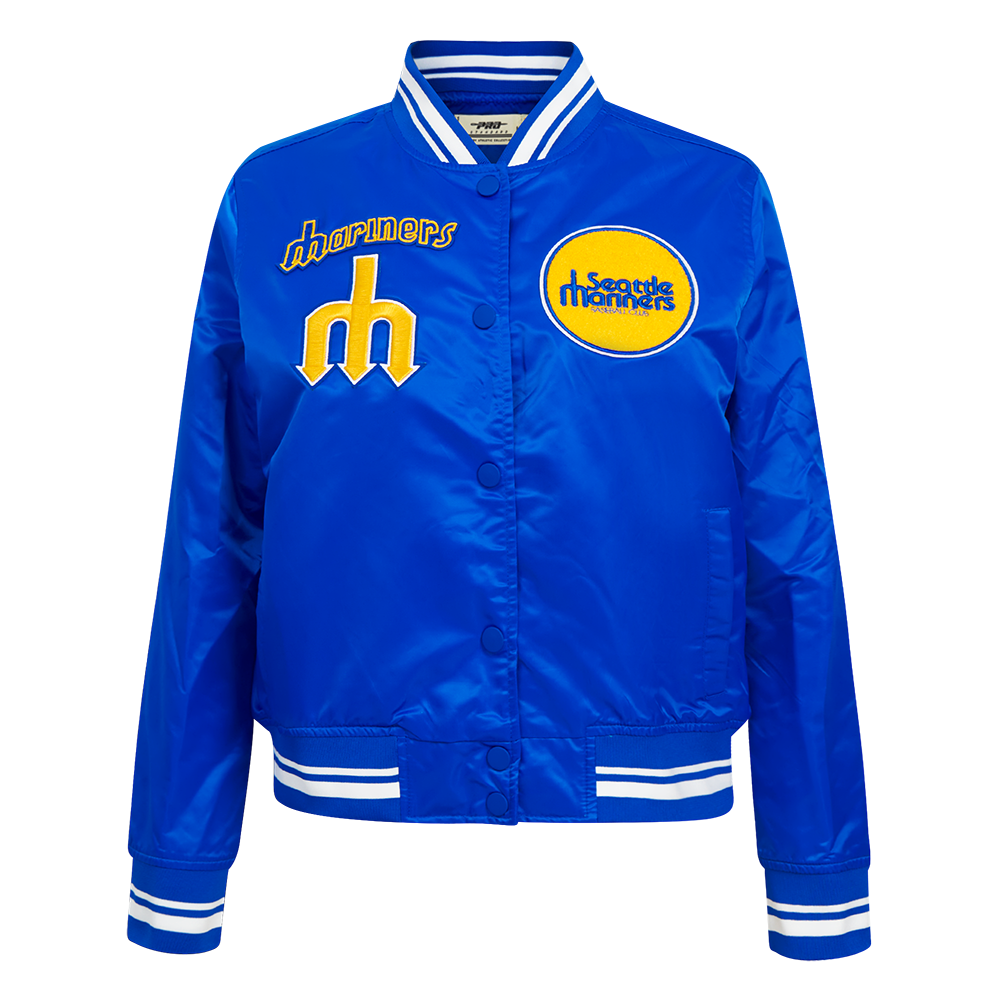 CHAMARRA DE SATÉN MLB SEATTLE MARINERS RETRO CLASSICS PARA MUJER