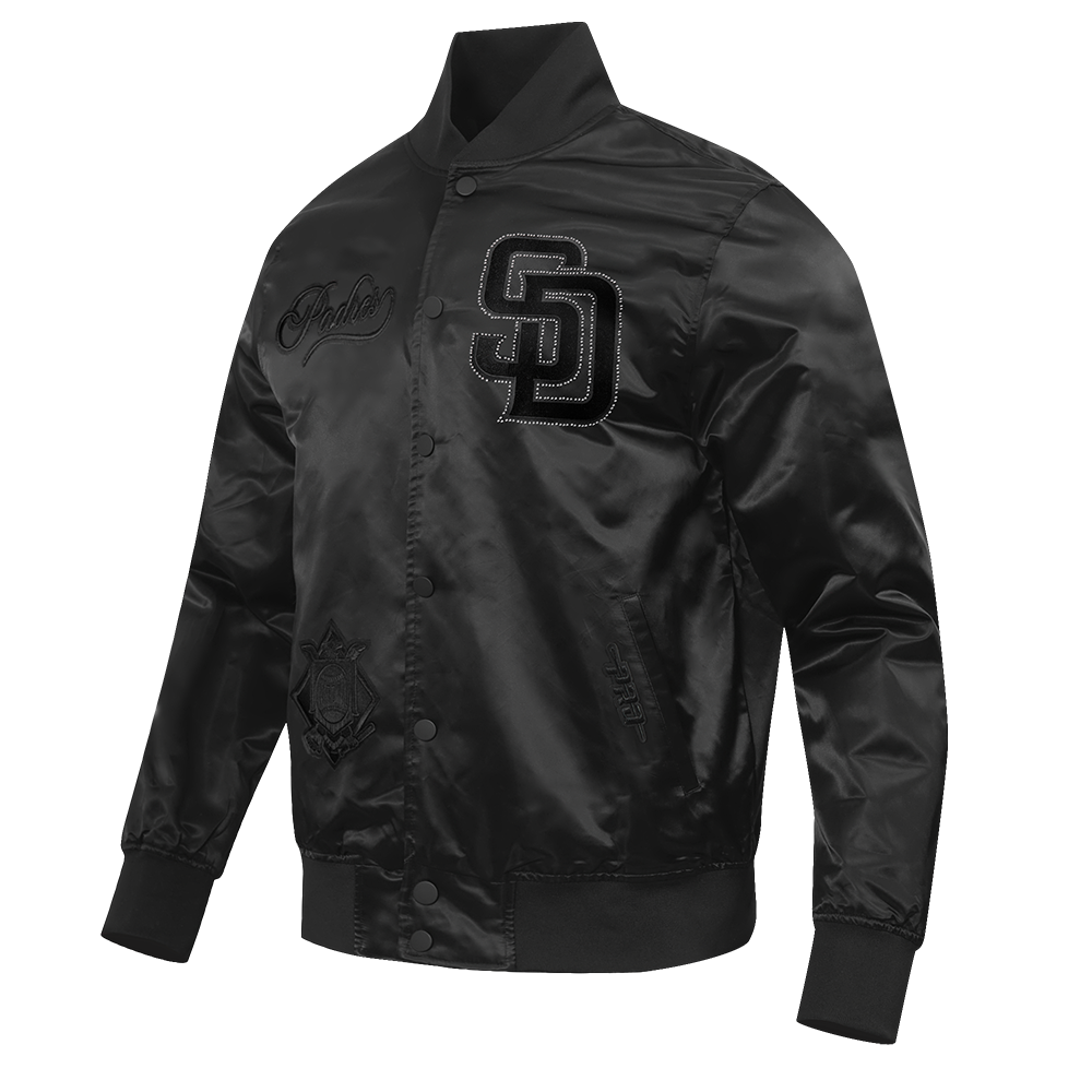 CHAMARRA DE SATIN MLB SAN DIEGO PADRES BLACKOUT