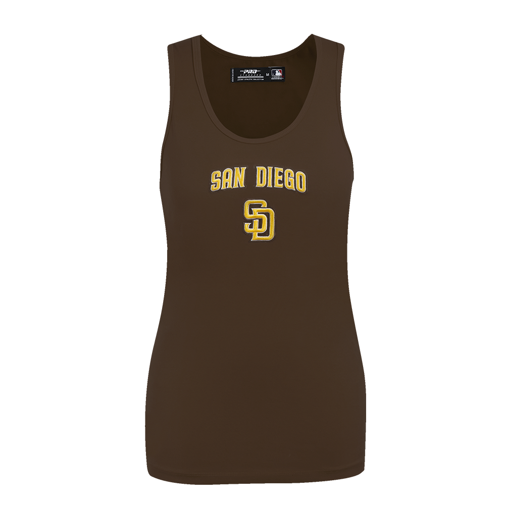 SIN MANGAS DE CORTE RELAJADO MLB SAN DIEGO PADRES CLASSIC CHENILLE PARA MUJER