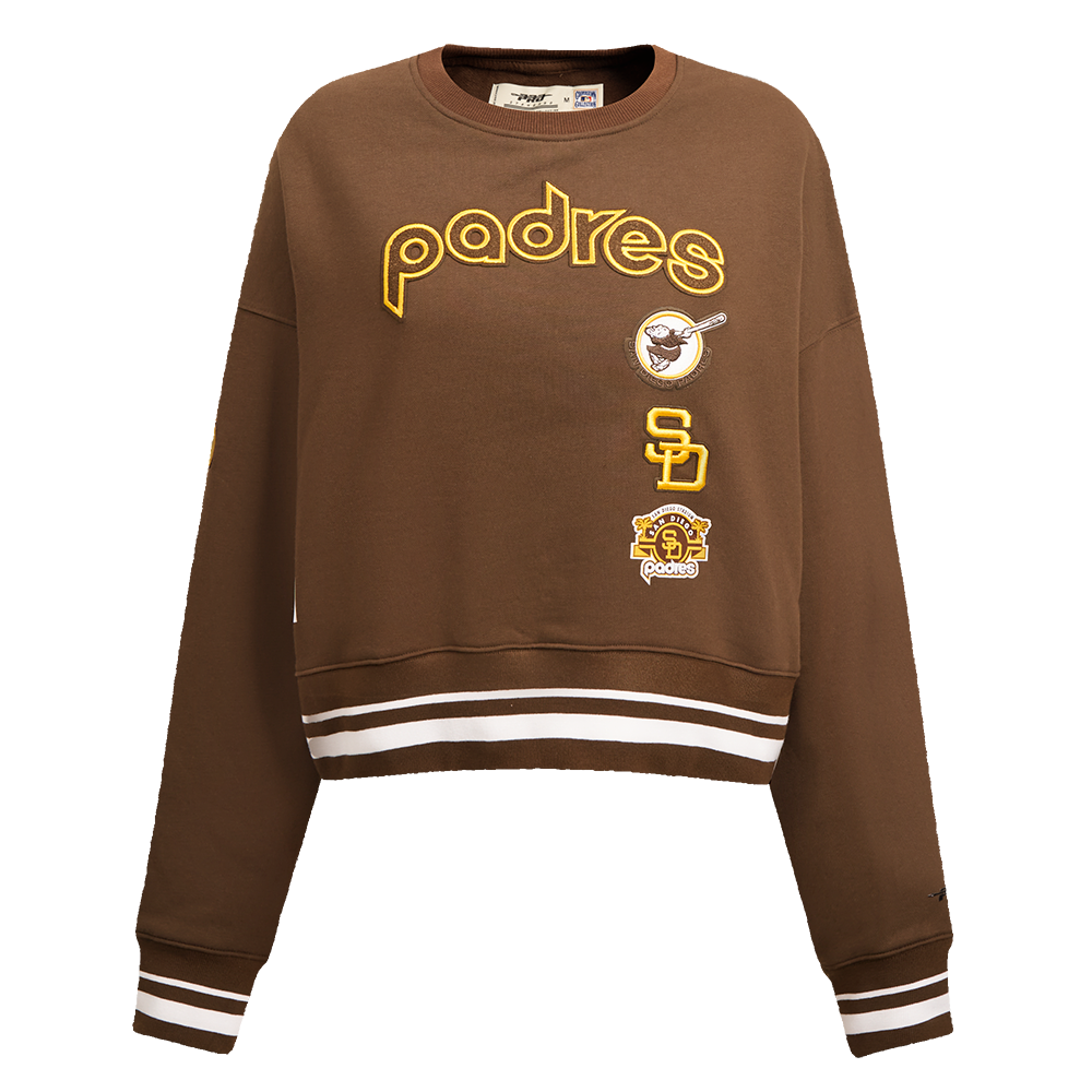 SUDADERA DE CUELLO REDONDO MLB SAN DIEGO PADRES RETRO CLASSICS PARA MUJER