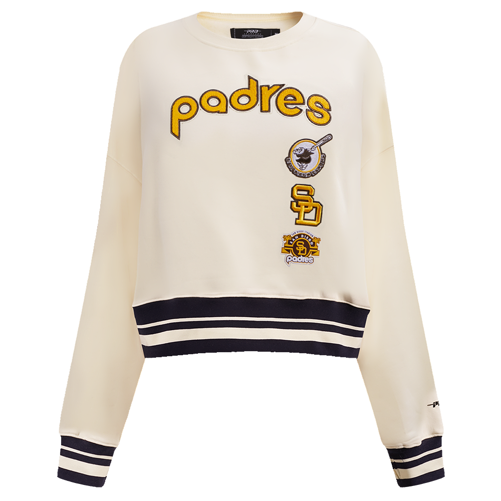 SUDADERA DE CUELLO REDONDO MLB SAN DIEGO PADRES RETRO CLASSICS PARA MUJER