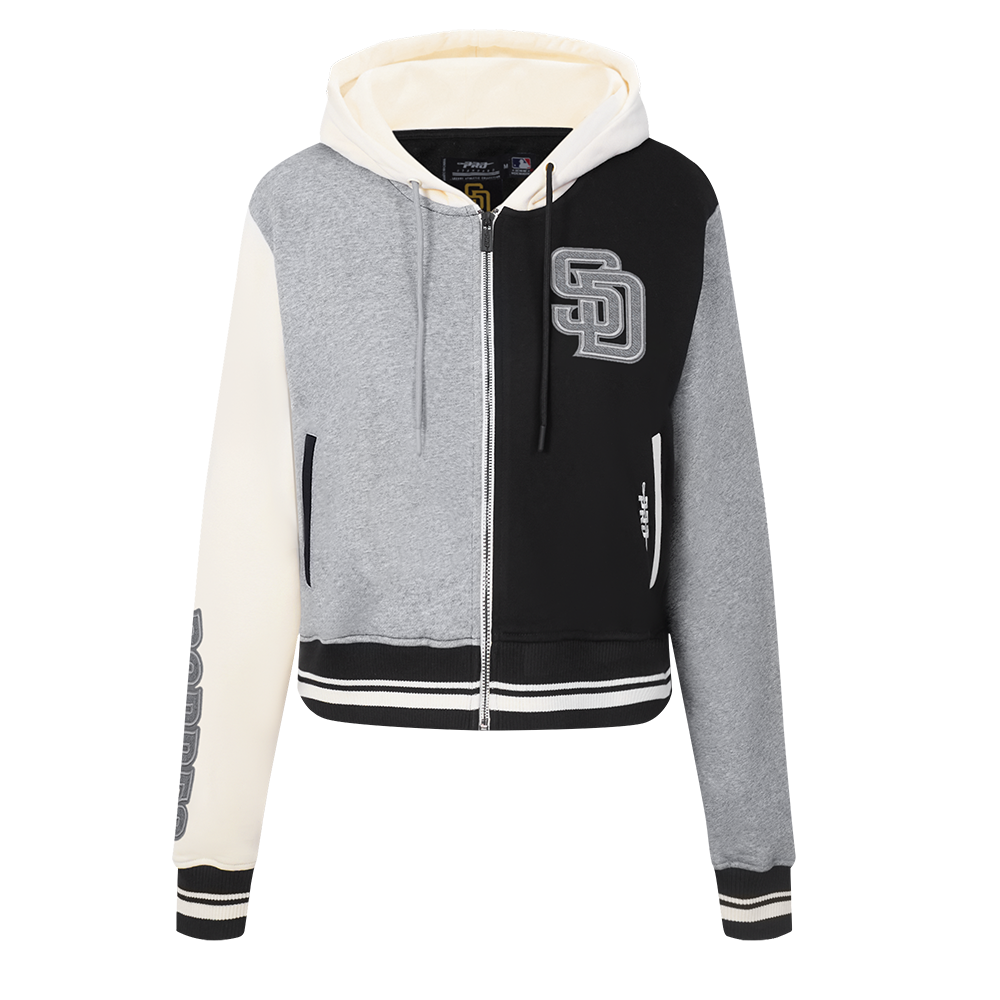 SUDADERA CON CIERRE MLB SAN DIEGO PADRES REVERSE FRENCH TERRY PARA MUJER