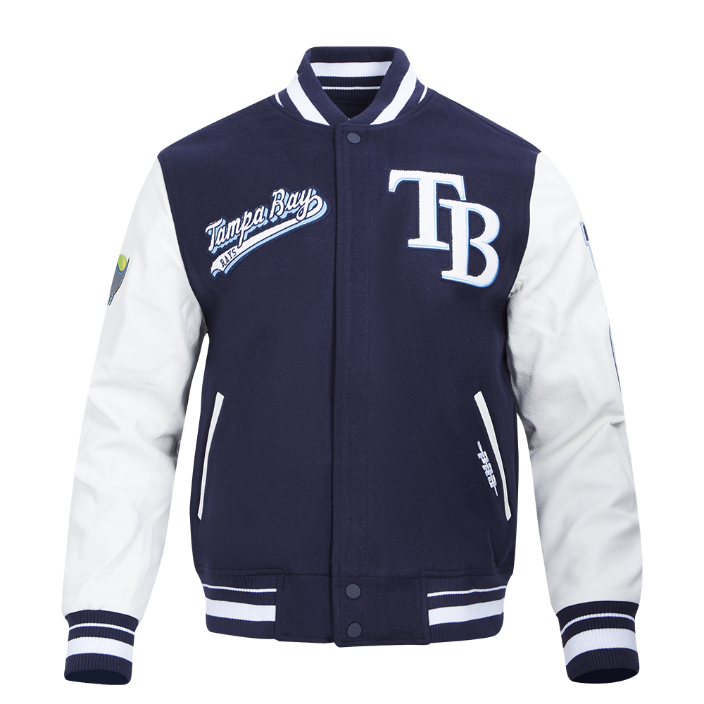 CHAMARRA UNIVERSITARIA MLB TAMPA BAY RAYS SCRIPT TAIL