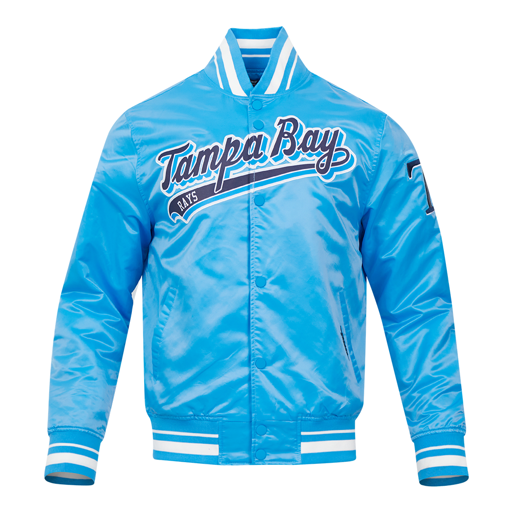 CHAMARRA DE SATÍN MLB TAMPA BAY RAYS SCRIPT TAIL