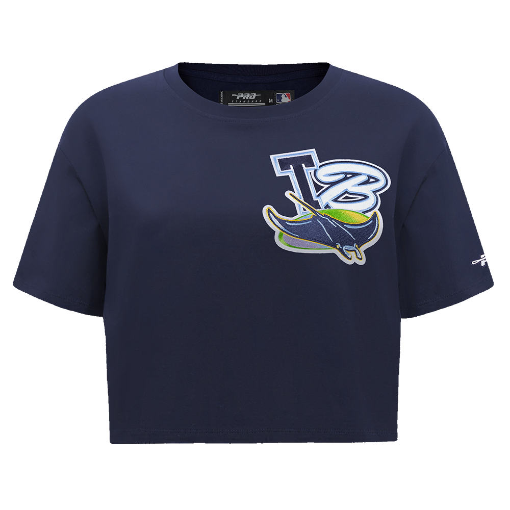 MANGA CORTA CROP MLB TAMPA BAY RAYS CITY RANSOM PARA MUJER