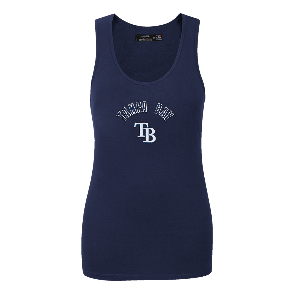 SIN MANGAS DE CORTE RELAJADO MLB TAMPA BAY RAYS CLASSIC CHENILLE PARA MUJER