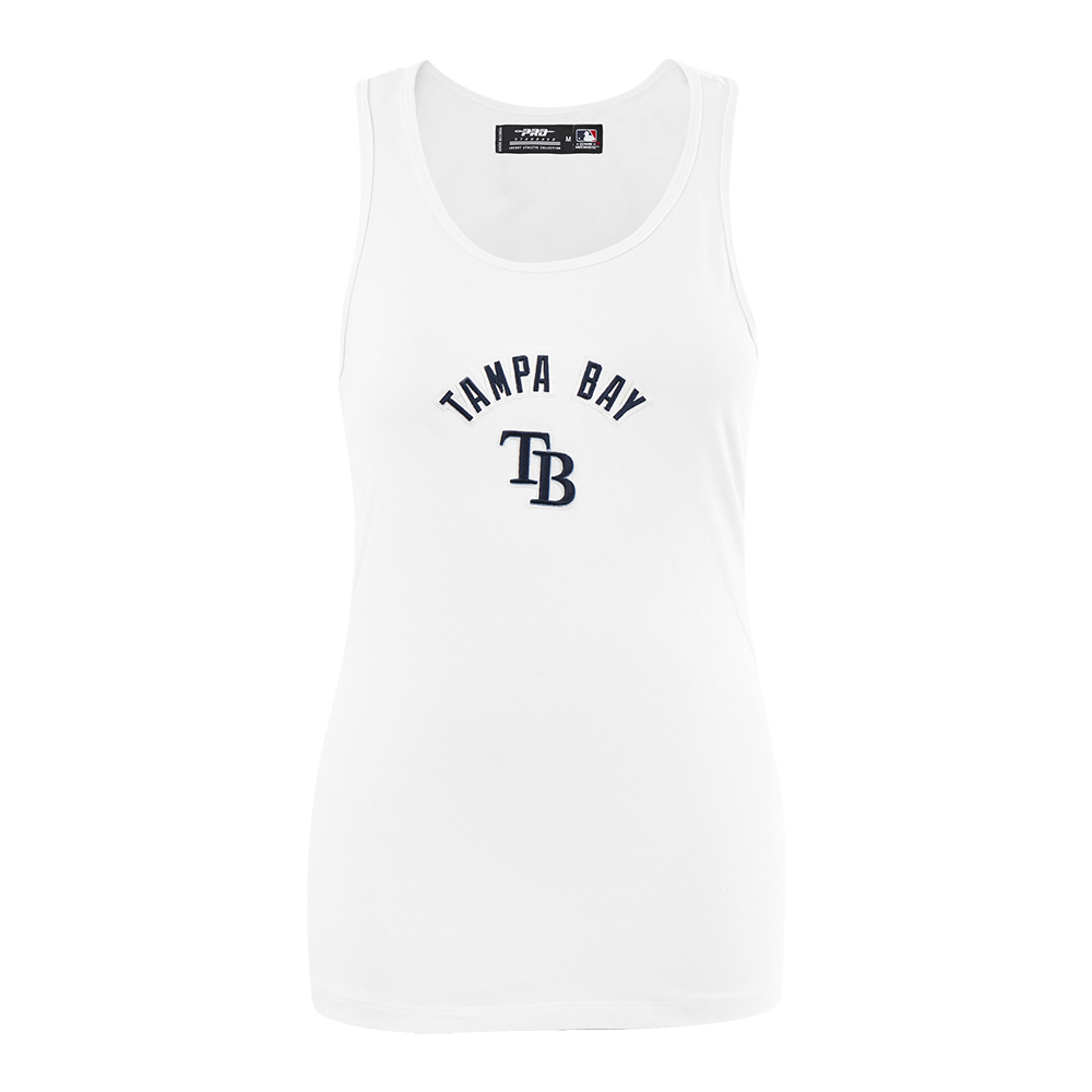 SIN MANGAS DE CORTE RELAJADO MLB TAMPA BAY RAYS CLASSIC CHENILLE PARA MUJER