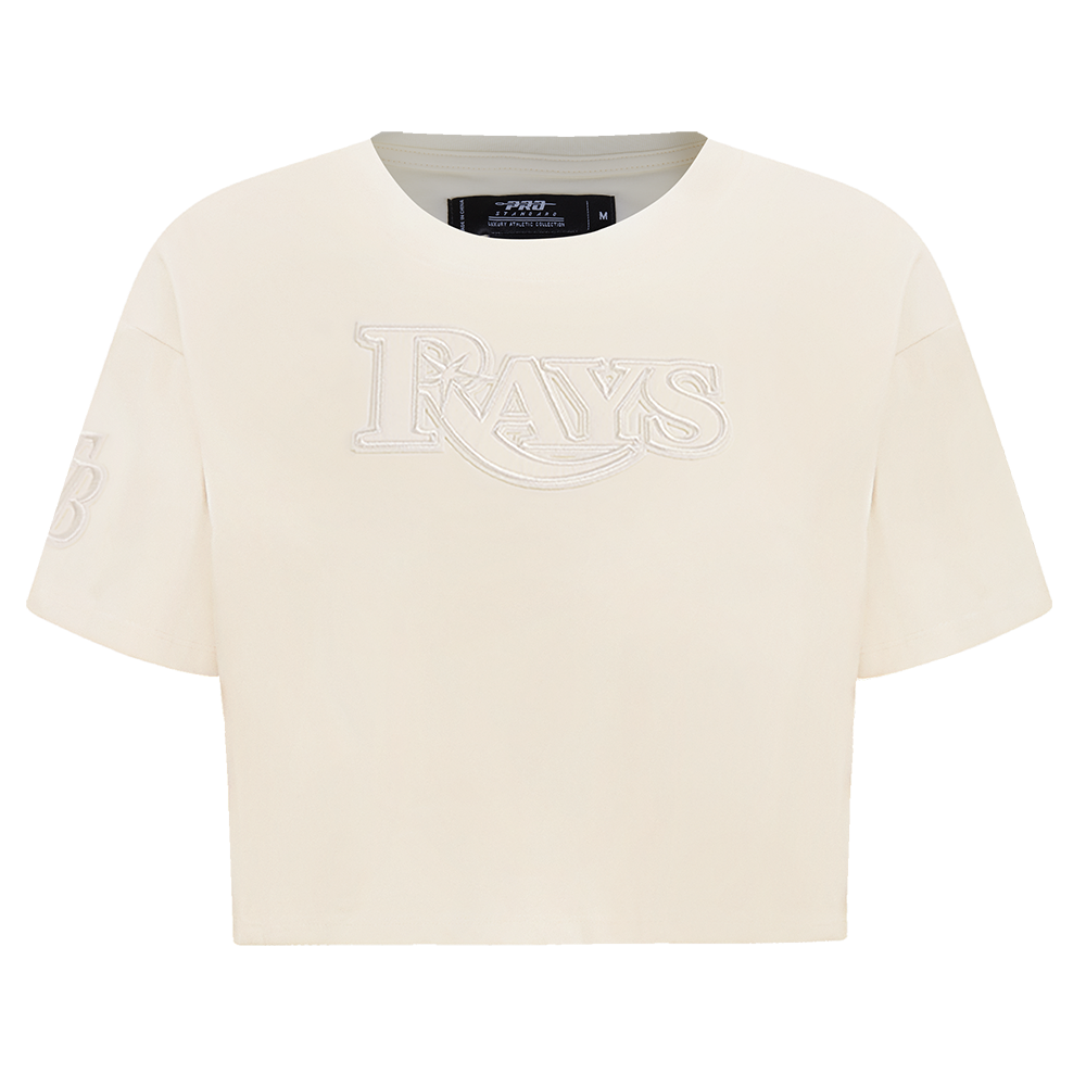 MANGA CORTA CROP MLB TAMPA BAY RAYS NEUTRAL PARA MUJER