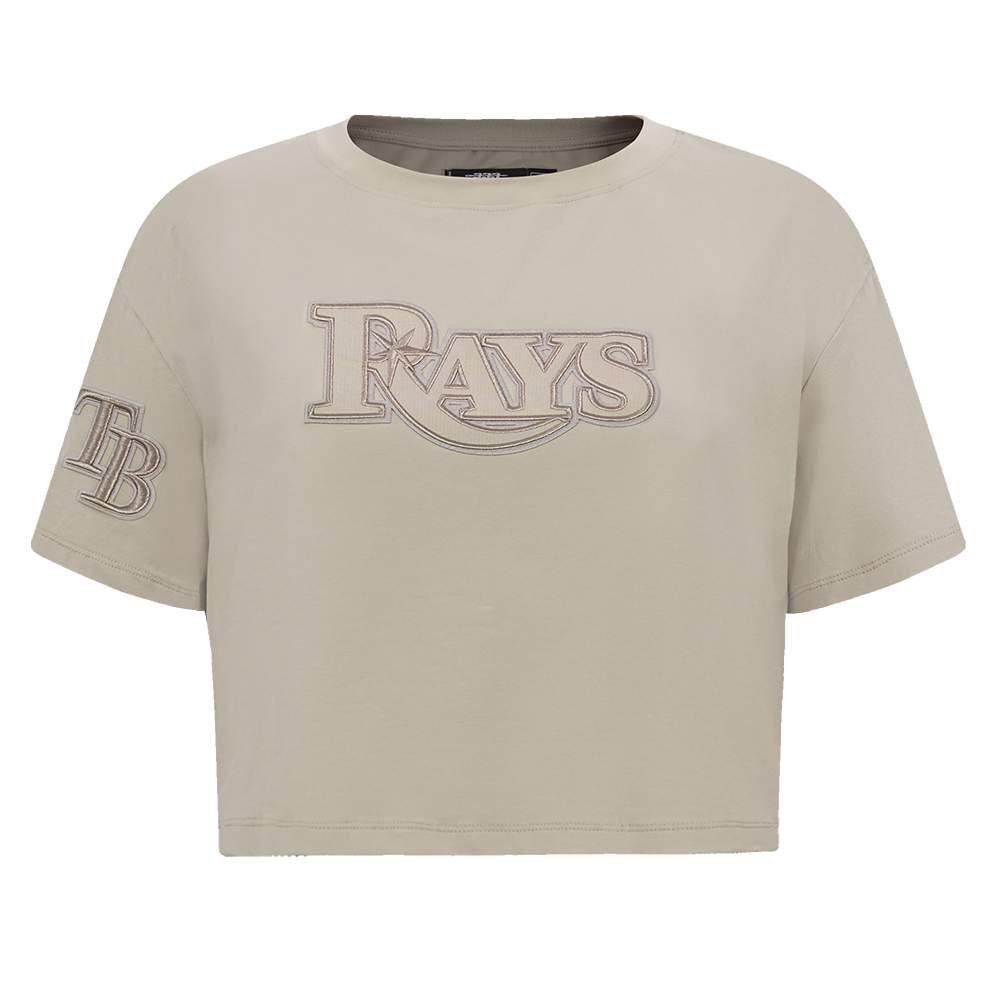 MANGA CORTA CROP MLB TAMPA BAY RAYS NEUTRAL PARA MUJER