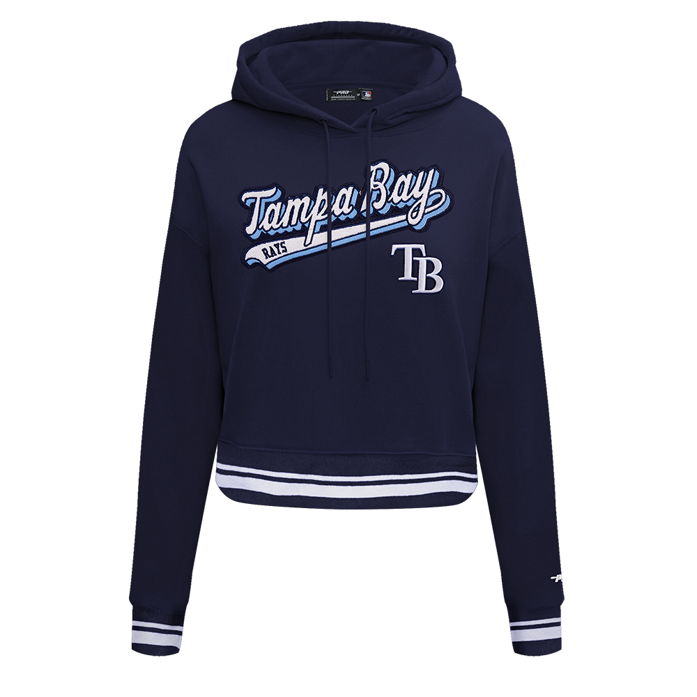 SUDADERA CON GORRO MLB TAMPA BAY RAYS SCRIPT TAIL PARA MUJER