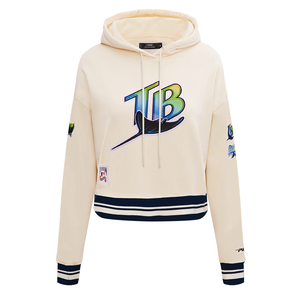 SUDADERA CON GORRO MLB TAMPA BAY RAYS RETRO CLASSICS PARA MUJER