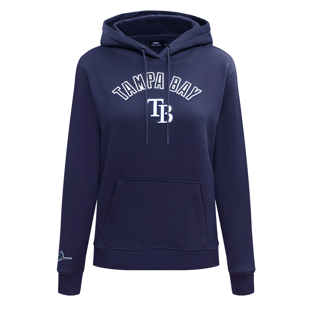 SUDADERA CON GORRO MLB TAMPA BAY RAYS CLASSIC ESSENTIALS PARA MUJER