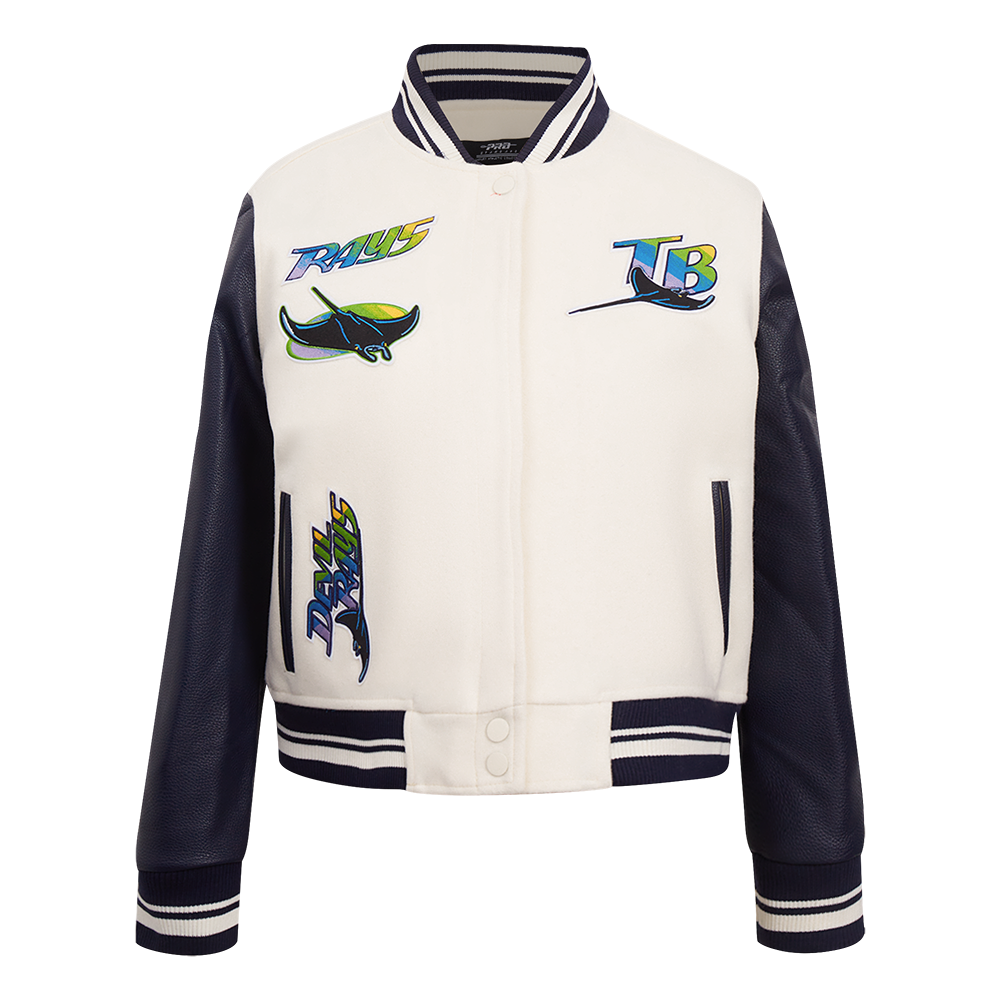 CHAMARRA UNIVERSITARIA MLB TAMPA BAY RAYS RETRO CLASSICS PARA MUJER