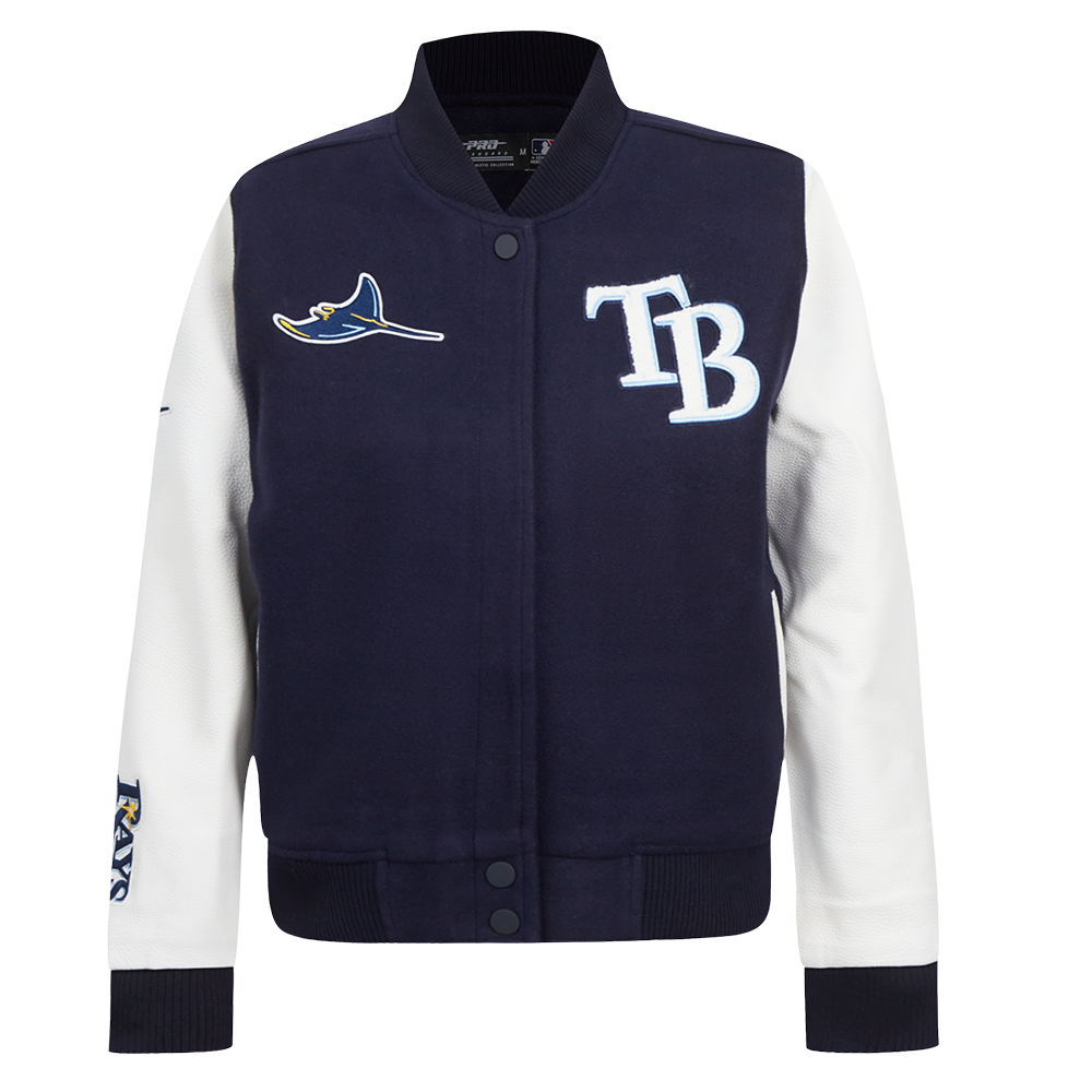 CHAMARRA UNIVERSITARIA MLB TAMPA BAY RAYS CLASSIC CHENILLE PARA MUJER