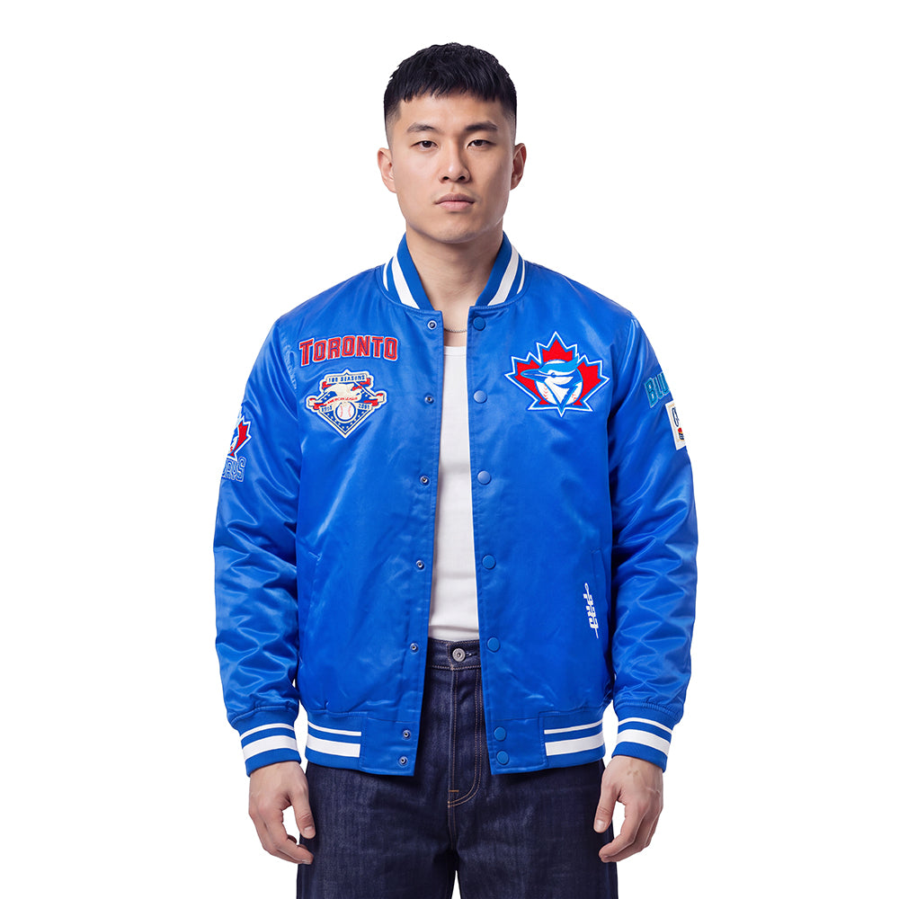 CHAMARRA DE SATIN MLB TORONTO BLUE JAYS RETRO CLASSICS