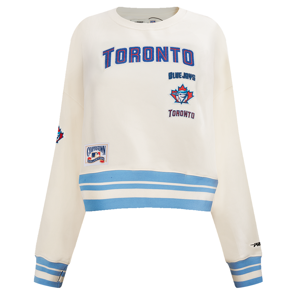 SUDADERA DE CUELLO REDONDO MLB TORONTO BLUE JAYS RETRO CLASSICS PARA MUJER