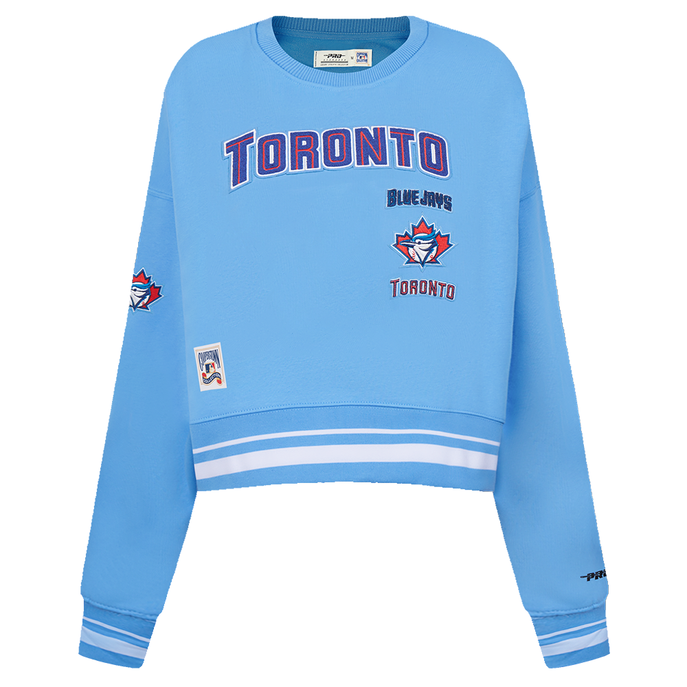 SUDADERA DE CUELLO REDONDO MLB TORONTO BLUE JAYS RETRO CLASSICS PARA MUJER