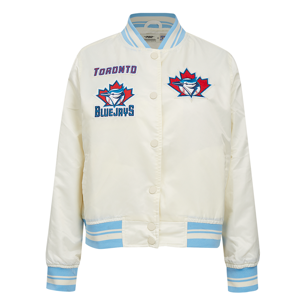 CHAMARRA DE SATÍN MLB TORONTO BLUE JAYS RETRO CLASSICS PARA MUJER