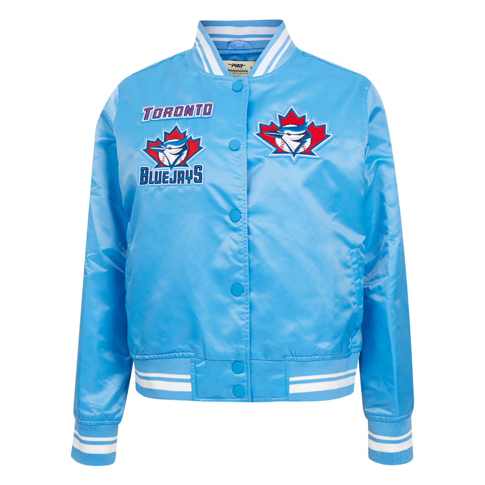 CHAMARRA DE SATÍN MLB TORONTO BLUE JAYS RETRO CLASSICS PARA MUJER